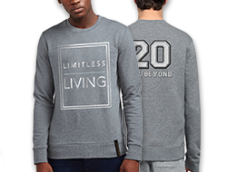 his QNET The V Sweater - Ash Grey
