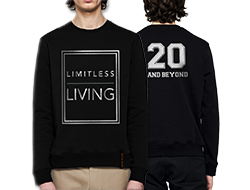 his QNET The V Sweater - Charcoal Black