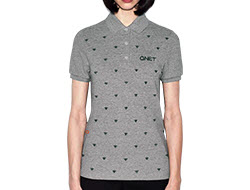her QNET BEE Polo - Drizzle Grey