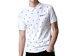 his QNET BEE Polo - Cotton White