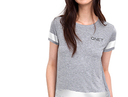 Her QNET Paintbrush Tee - Drizzle Grey