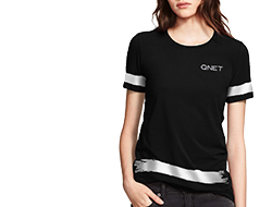 Her QNET Paintbrush Tee - Onyx Black (L)