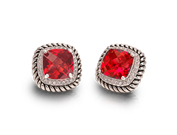 Crimson Radiance Earrings